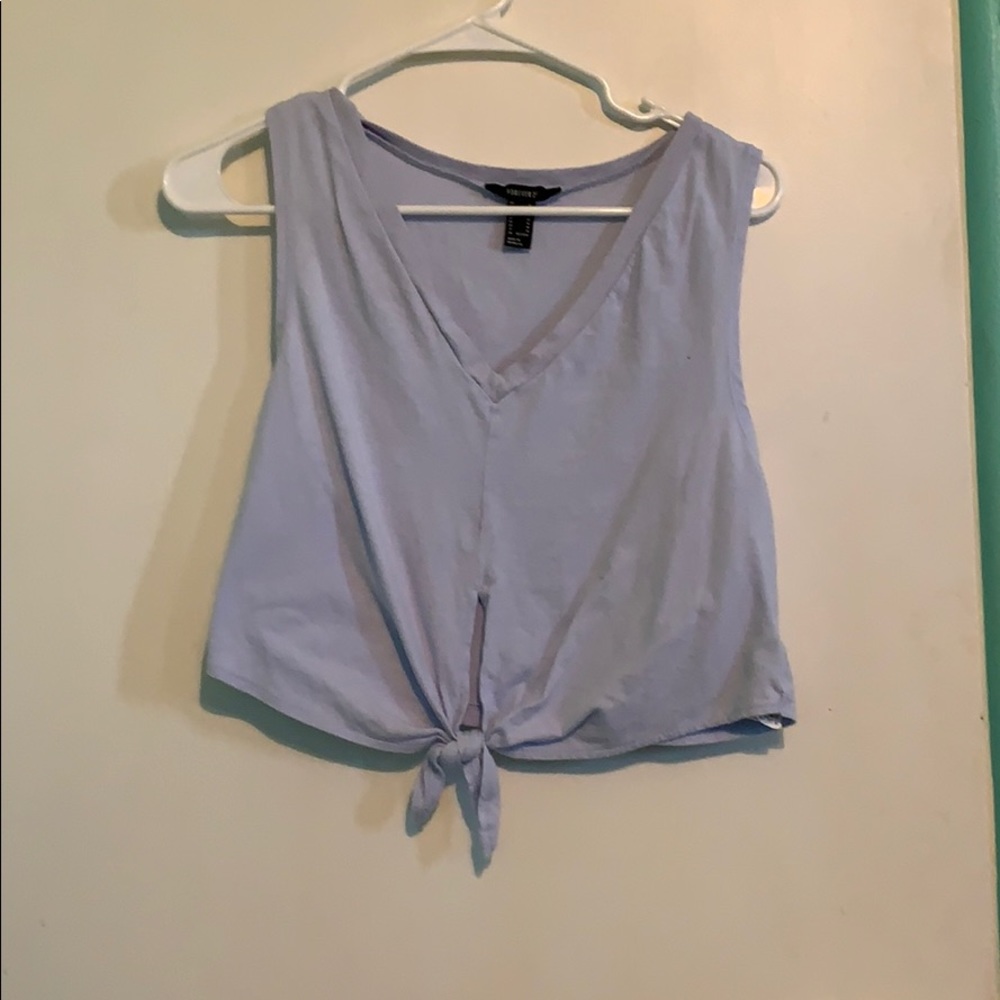 Blue crop top